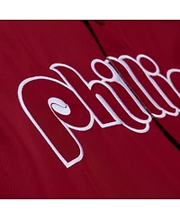 Mitchell & Ness Men's Red Philadelphia Phillies Full-Snap Hooded Coaches Jacket