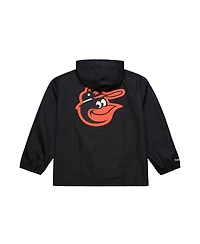 Mitchell & Ness Men's Black Baltimore Orioles Full-Snap Hooded Coaches Jacket