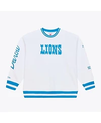 Mitchell & Ness Men's White Detroit Lions Arctic Fleece Sweatshirt