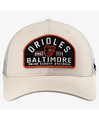 '47 Brand Men's Cream Baltimore Orioles Leland Adjustable Trucker Hat