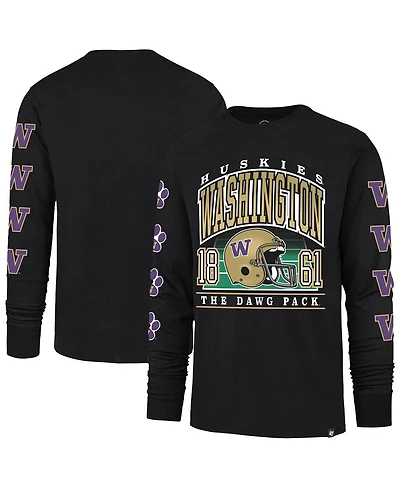 '47 Brand Men's Black Washington Huskies Go Big Long Sleeve T-Shirt