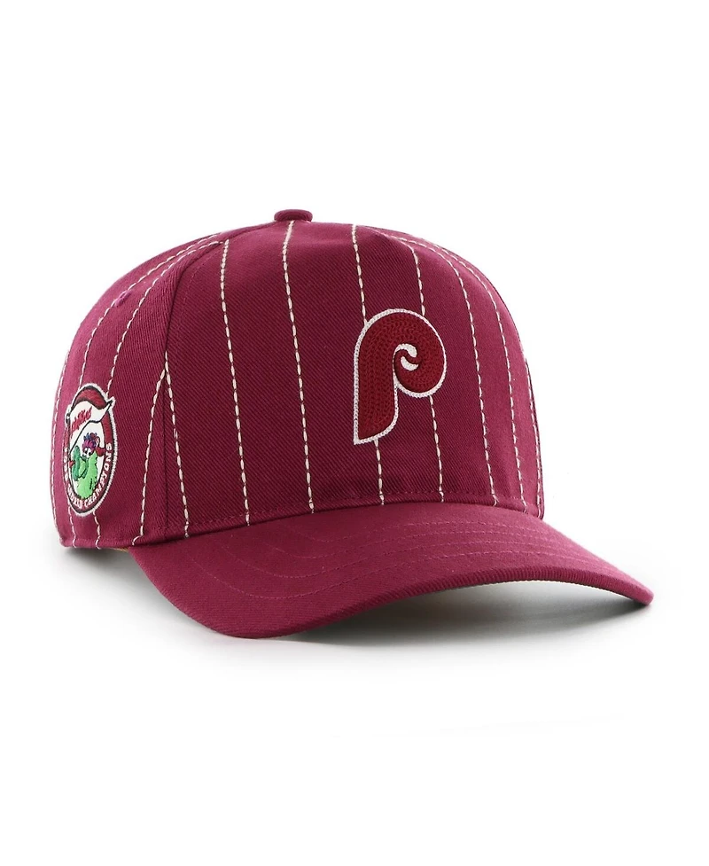 '47 Brand Men's x Rawlings Burgundy Philadelphia Phillies Pinstripe Hitch Adjustable Hat