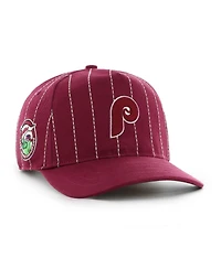 '47 Brand Men's x Rawlings Burgundy Philadelphia Phillies Pinstripe Hitch Adjustable Hat