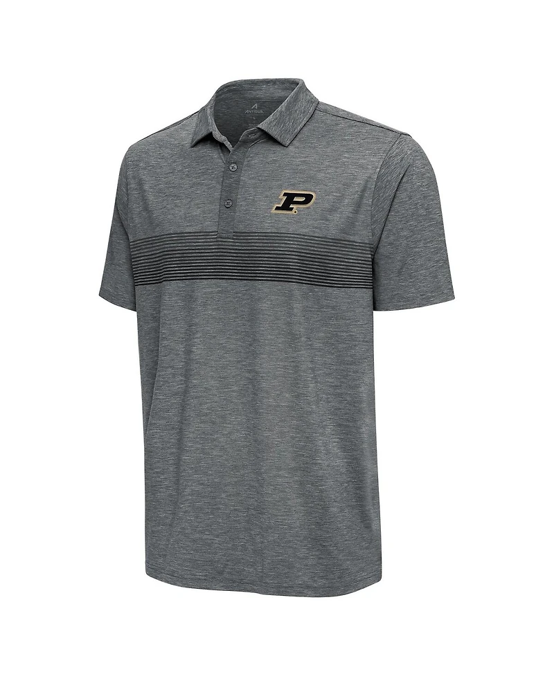 Antigua Men's Pewter Purdue Boilermakers Dashing Polo Shirt