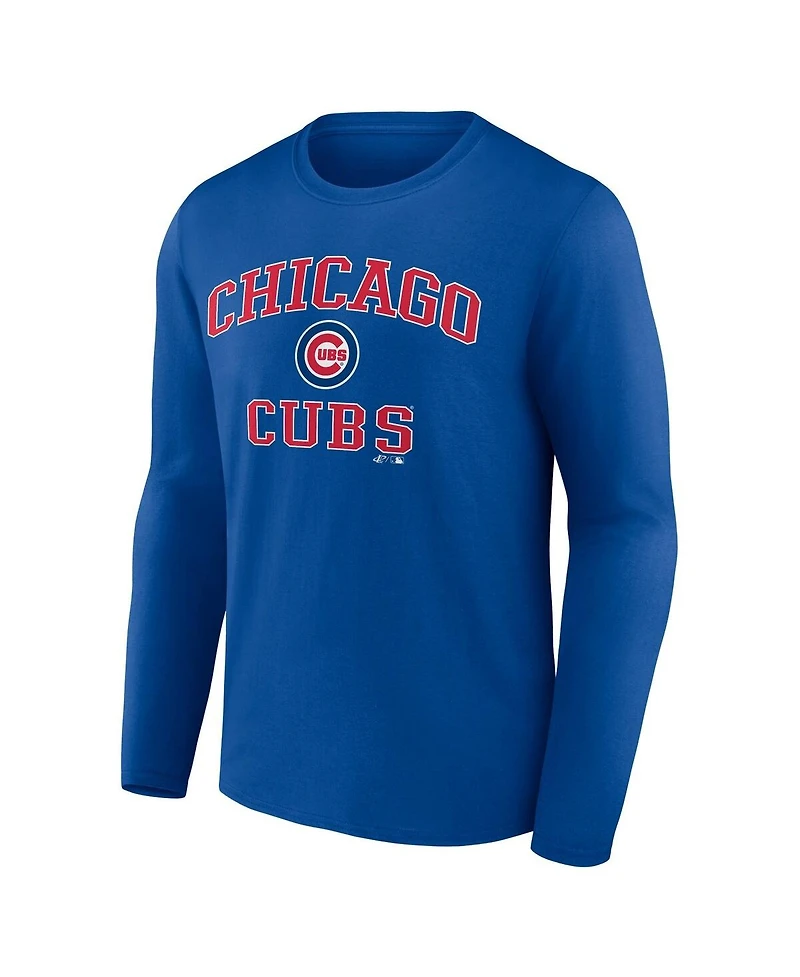 Logo Athletic Men's Royal Chicago Cubs Heart Soul Long Sleeve T-Shirt