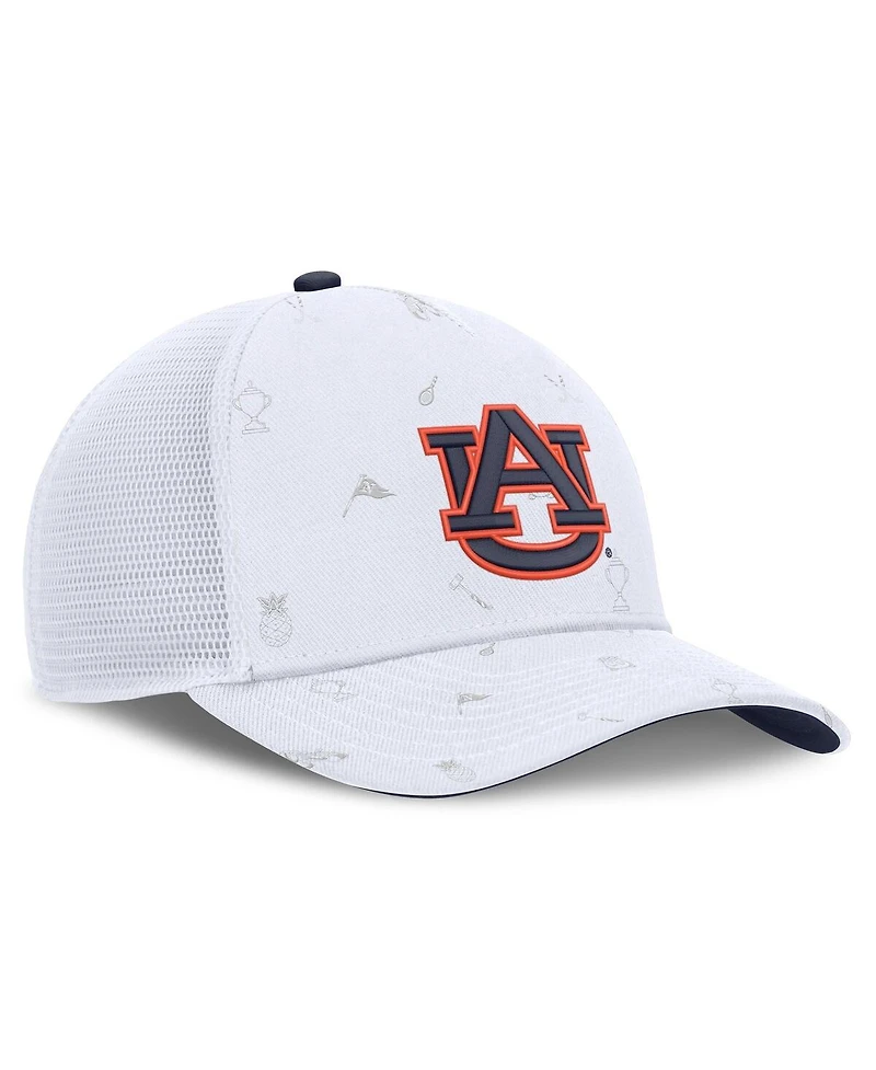 Nike Men's White Auburn Tigers Country Club Golfin' Rise Trucker Adjustable Hat