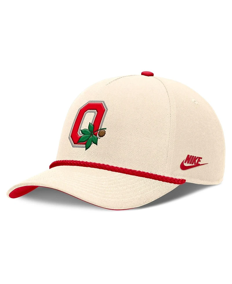 Nike Men's and Women's Natural Ohio State Buckeyes Legacy Vintage Rope Rise Adjustable Hat