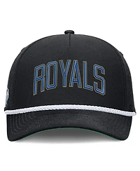 Nike Men's Black Kansas City Royals Cooperstown Collection Rise Adjustable Hat