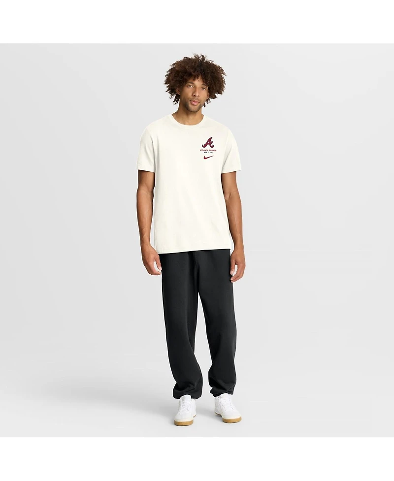 Nike Men's Cream Atlanta Braves Primetime 2-Hit T-Shirt