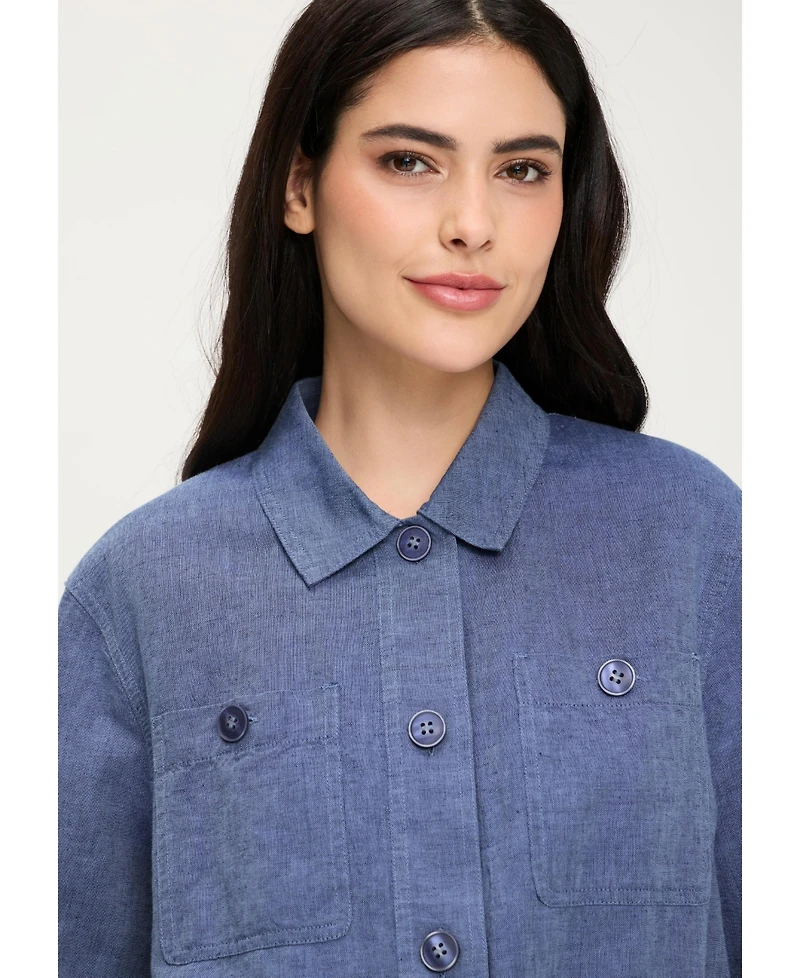 Olsen Women's Linen-Cotton Jacket