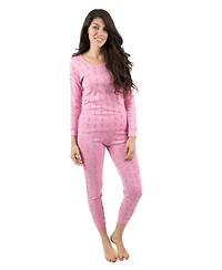 Leveret Women's Matching Family Two-Piece Cotton Long Sleeve Shirt and Pants Print Pajamas