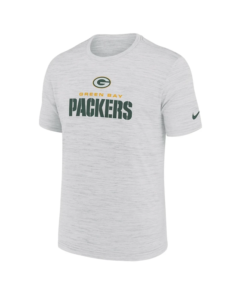 Nike Men's Ash Green Bay Packers Velocity Endurance Run Dri-fit T-Shirt