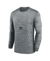 Nike Men's Gray Chicago Bears Sideline Offensive Transition Velocity Dri-fit Long Sleeve T-Shirt