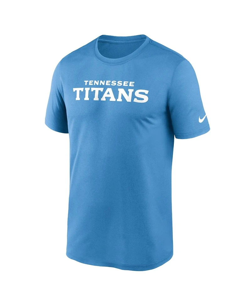 Nike Men's Light Blue Tennessee Titans Primetime Legend Wordmark Dri-fit T-Shirt