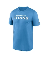 Nike Men's Light Blue Tennessee Titans Primetime Legend Wordmark Dri-fit T-Shirt