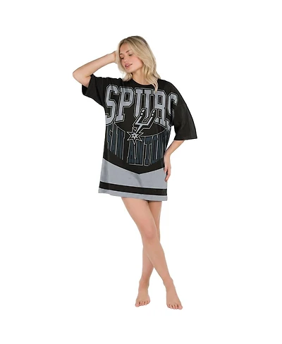 Concepts Sport Women's Black San Antonio Spurs Mosaic Knit Nightdress