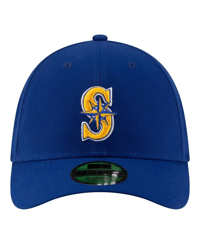 New Era Men's Blue Seattle Mariners Player Replica 39THIRTY M-Crown Flex Hat