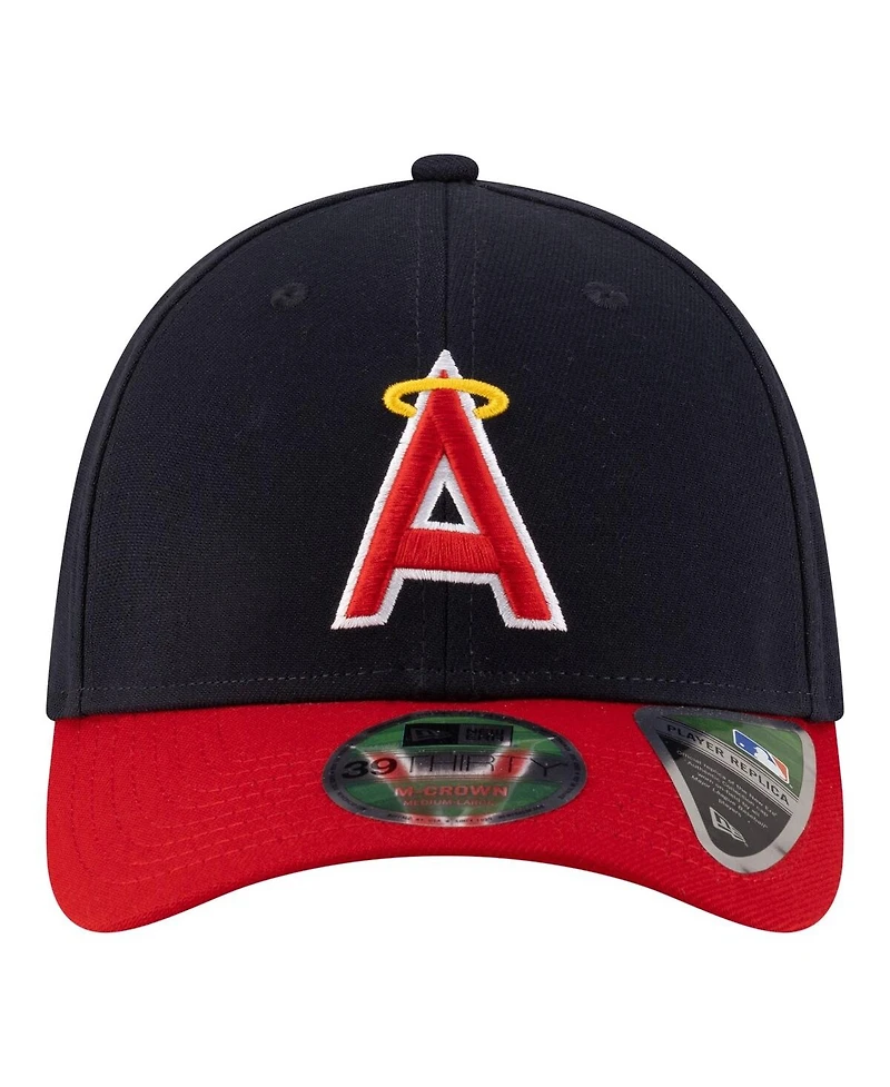 New Era Men's Navy Los Angeles Angels Alternate Player Replica 39THIRTY M-Crown Flex Hat