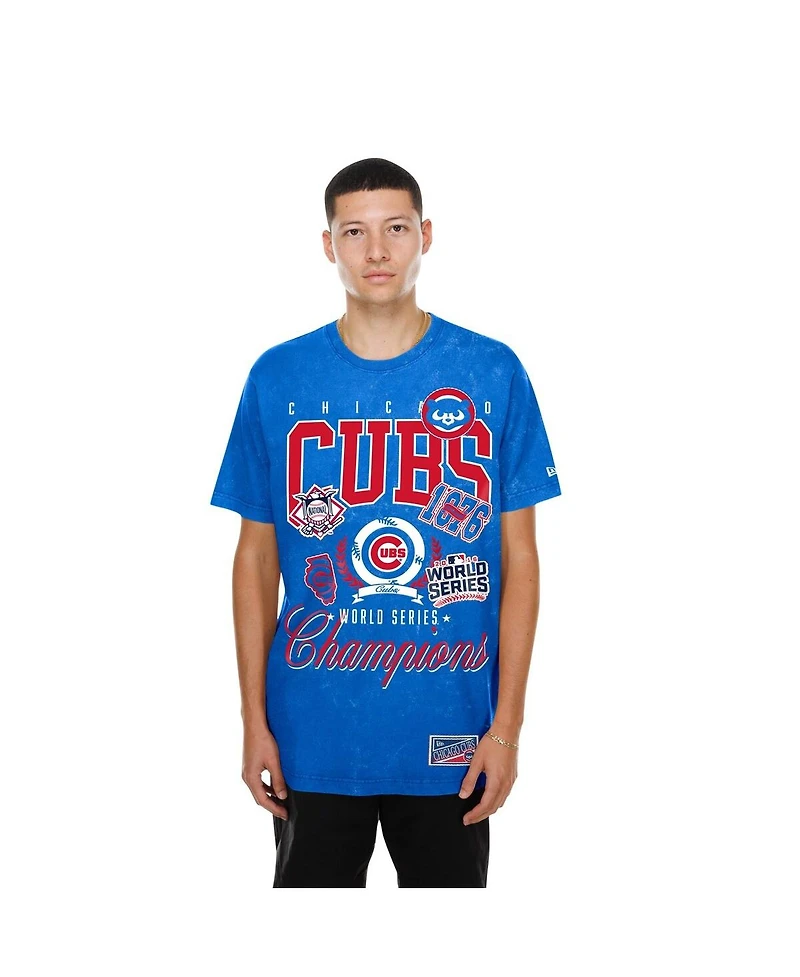 New Era Men's Royal Chicago Cubs Mineral Wash T-Shirt