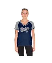 New Era Women's Navy York Yankees Gameday V-Neck T-Shirt