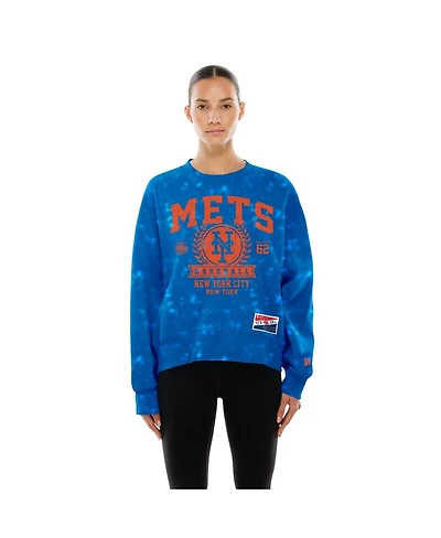 New Era Women's Royal York Mets Throwback Oversized Boxy Sweatshirt