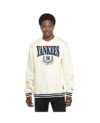 New Era Men's White York Yankees Throwback Sweatshirt