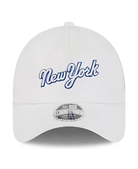 New Era Men's White New York Mets 2026 Batting Practice Apex 9FORTY Adjustable Trucker Hat
