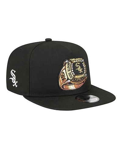 New Era Men's Black Chicago White Sox Ring A-Frame 9FIFTY Snapback Hat