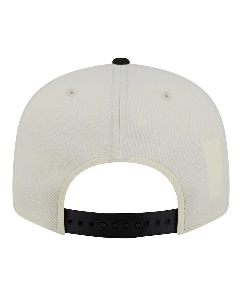 New Era Men's White/Black Pittsburgh Penguins Injection Localized Two-Tone 9FIFTY Snapback Hat
