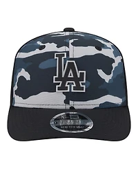 New Era Men's Black Los Angeles Dodgers Tonal Camo 9SEVENTY Stretch-Snap Hat
