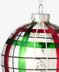 Holiday Lane Cozy Cabin Plaid Ball Ornament, Macy's Exclusive