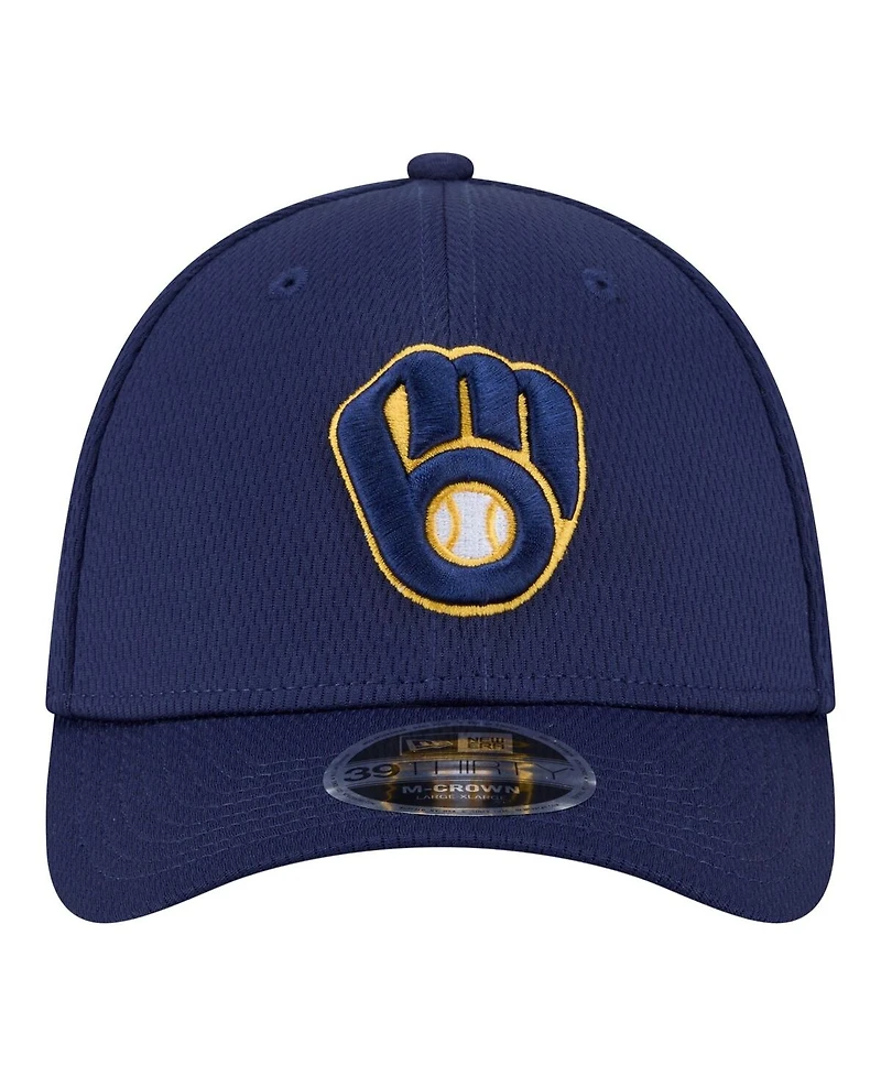 New Era Men's Navy Milwaukee Brewers Dash 39THIRTY Flex Hat