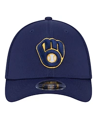 New Era Men's Navy Milwaukee Brewers Dash 39THIRTY Flex Hat