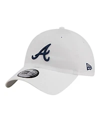 New Era Men's White Atlanta Braves Ripstop Casual Classic Adjustable Hat