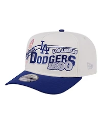 New Era Men's Cream/Royal Los Angeles Dodgers Classic A-Frame 9FIFTY Snapback Hat