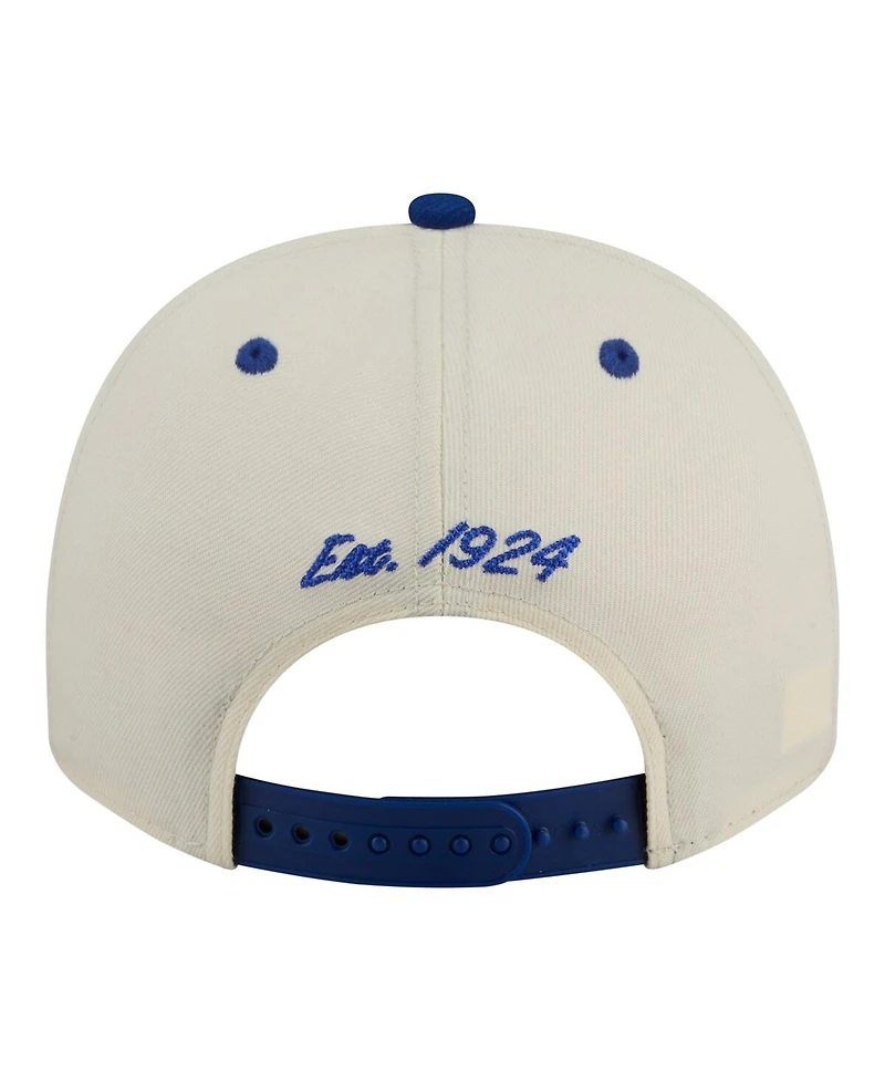 New Era Men's Cream/Royal Duke Blue Devils Two-Tone Arched 9FIFTY Snapback Hat