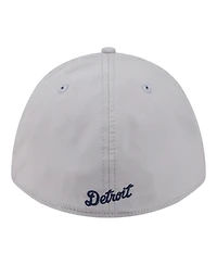 New Era Men's Gray Detroit Tigers Patch 39THIRTY A-Frame M-Crown Perforated Flex Hat