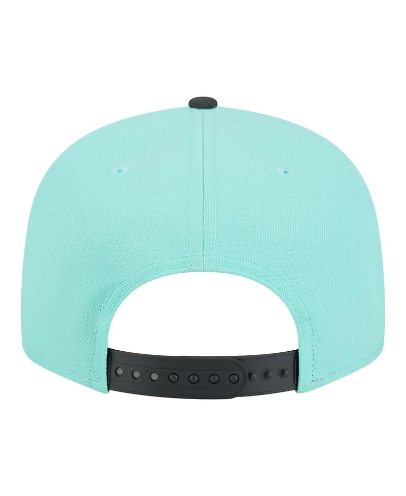New Era Men's Turquoise/Charcoal Minnesota Timberwolves Color Pack Two-Tone 9FIFTY Snapback Hat