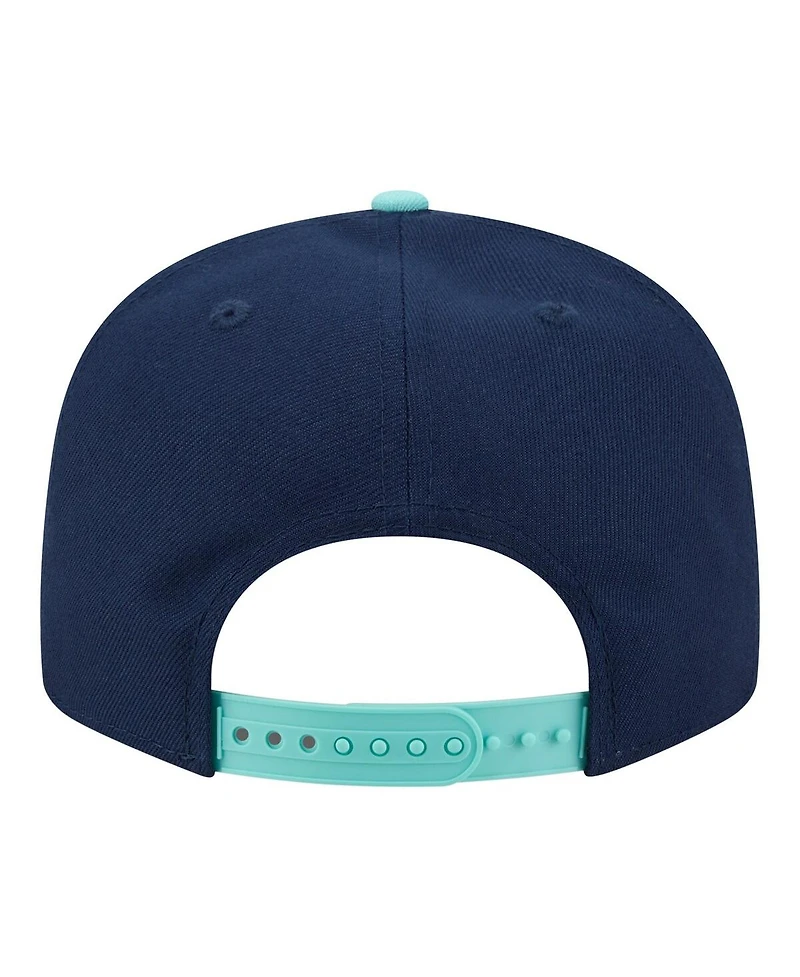 New Era Men's Navy/Turquoise Los Angeles Dodgers 2-Tone Color Pack 9FIFTY Snapback Hat