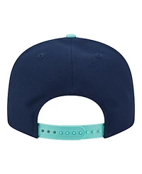 New Era Men's Navy/Turquoise Los Angeles Dodgers 2-Tone Color Pack 9FIFTY Snapback Hat