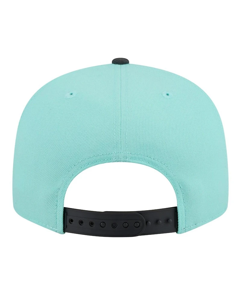 New Era Men's Turquoise/Charcoal Denver Nuggets Color Pack Two-Tone 9FIFTY Snapback Hat