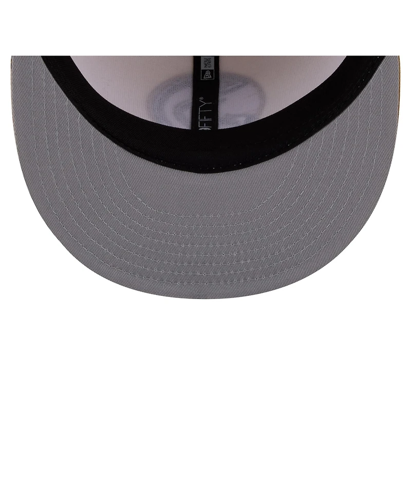 New Era Men's Cream/Tan Atlanta Hawks Two-Tone Color Pack 9FIFTY Snapback Hat