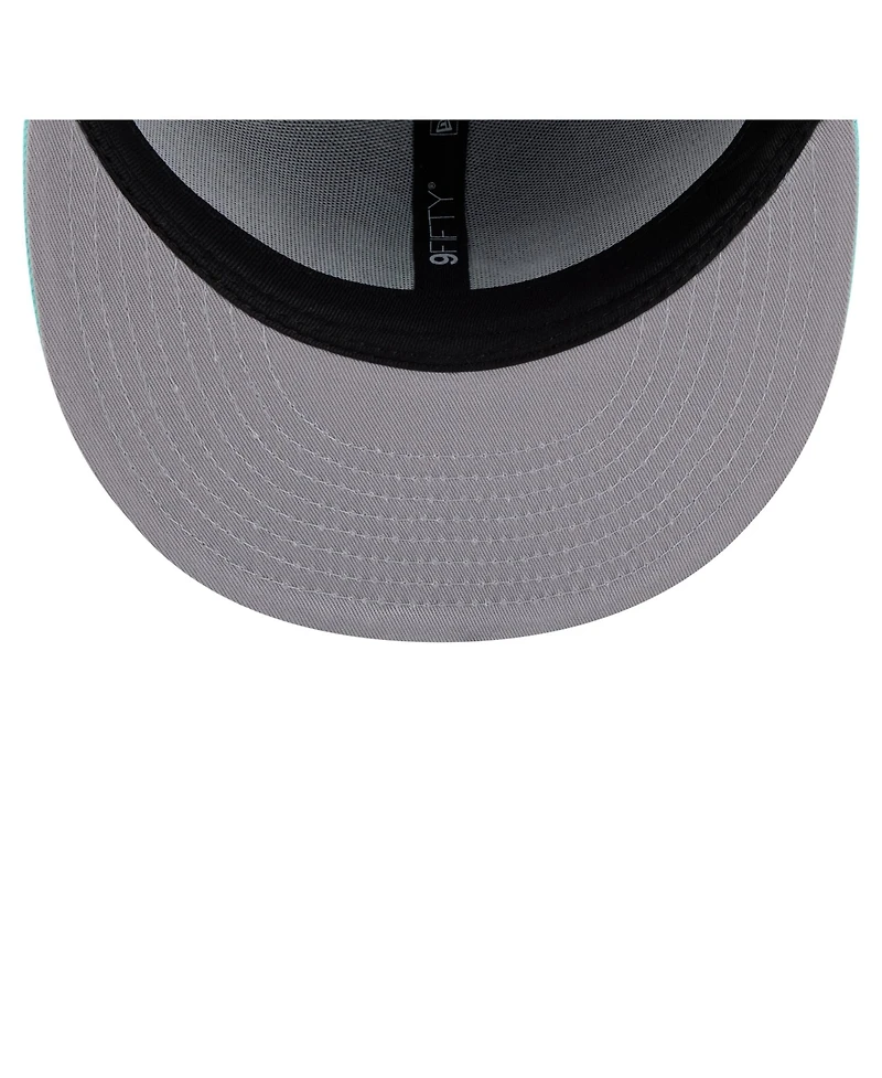 New Era Men's Navy/Turquoise Atlanta Braves Two-Tone Color Pack 9FIFTY Snapback Hat