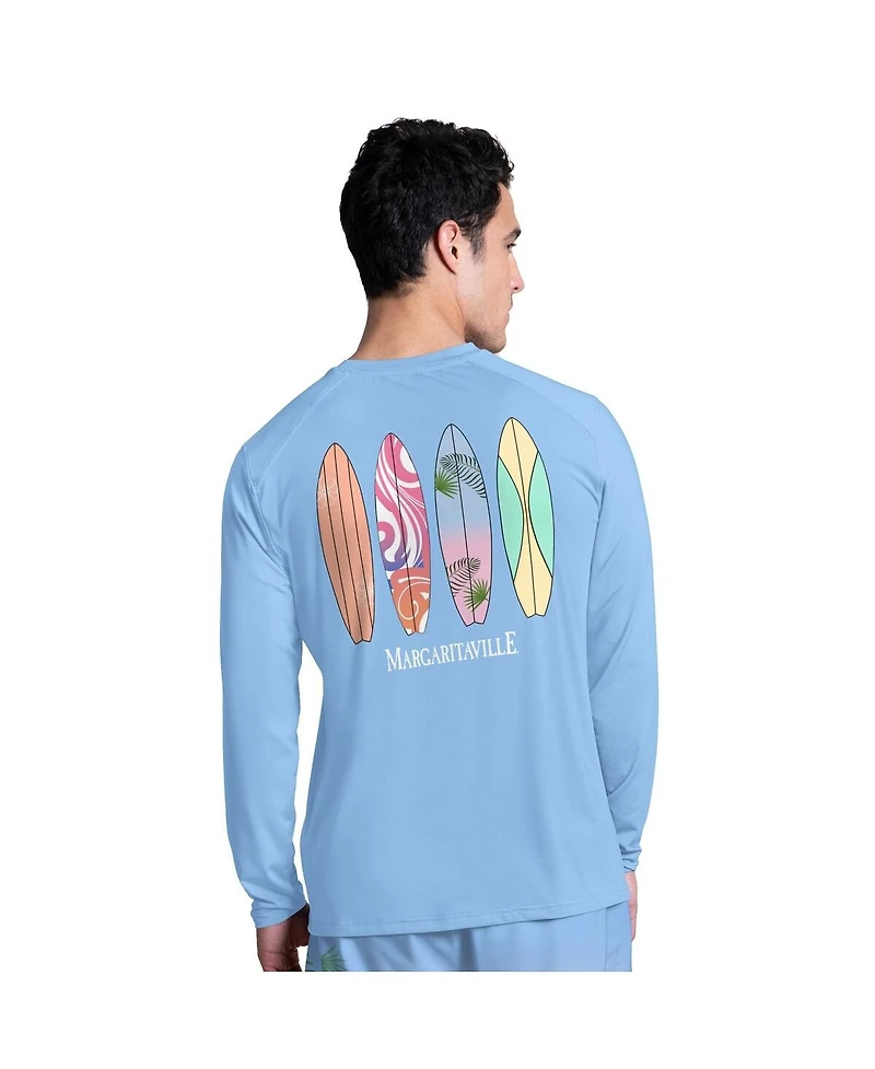 Margaritaville Men's Light Blue Detroit Lions Life's A Beach Long Sleeve Rashguard