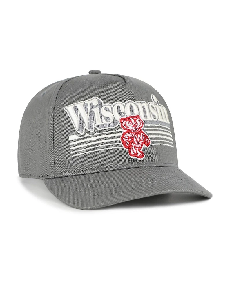'47 Brand Men's Gray Wisconsin Badgers Script Fade Hitch Adjustable Hat