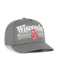 '47 Brand Men's Gray Wisconsin Badgers Script Fade Hitch Adjustable Hat
