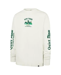 '47 Brand Men's Cream New York Yankees Quiet Please Foundation Long Sleeve T-Shirt