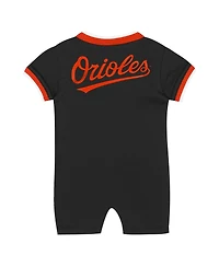 Outerstuff Baby Boys and Girls Black Baltimore Orioles Pinch Coverall