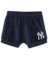Outerstuff Girls Toddler 2-Piece Navy New York Yankees Hop Base Fashion T-Shirt and Shorts Set