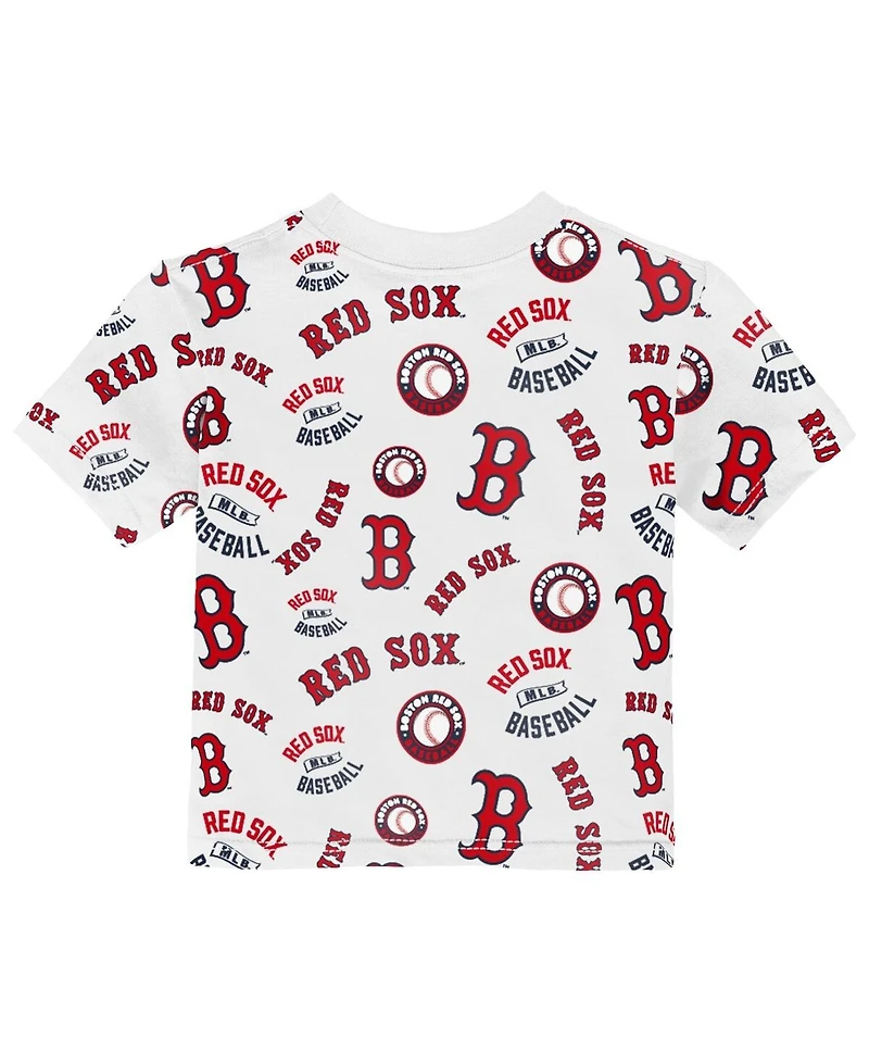 Outerstuff Toddler White Boston Red Sox Run Down T-Shirt